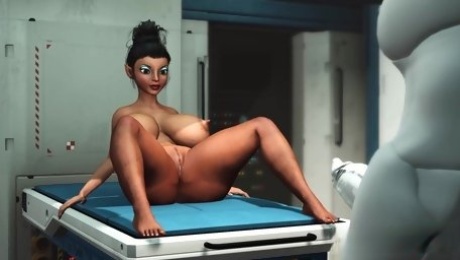 3D Porn Animation: Curvy Busty Phat-ass Ebony Gets DeepAnd Anal-fucked By a Big-dick Robot