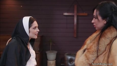 Step father fucks nun and her stepmom