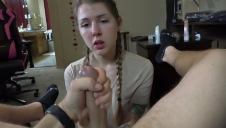 Pov Close Up Blowjob With Cute Petite Blonde And Grande Dongo