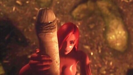 Red-haired Thief Fucked In The Ass By A Monster In The Porn Cartoon Skyrim