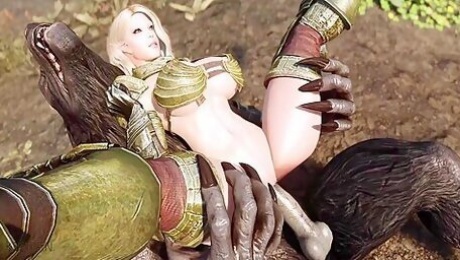 Elf Slut Warrior Was Fucked By A Big Werewolf 2