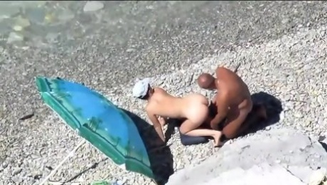 Couples On Beach Perform Doggy Position Pack