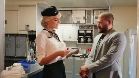 Stewardess craves cock and does everything to obtain what she need