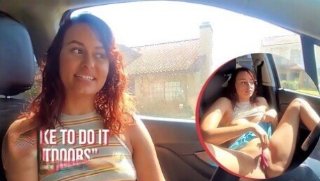 Serina from California Masturbates In Her Car